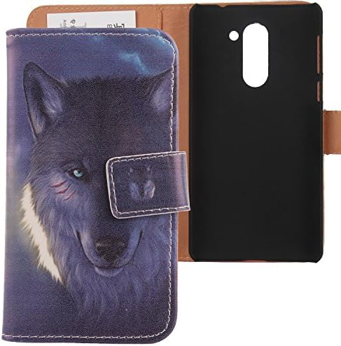 Lankashi Flip Wallet-Design PU Leather Cover Skin Protection Case For Huawei Honor 6X 5.5 / Mate 9 Lite / GR5 2017 (Wolf)