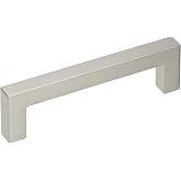 Amerock 3-3/4" Monument Satin Nickel Drawer Pull | 3-3/4 inch (96mm) Center-to-Center Mounting Distance and 4-1/8 inches Overall Length, Durable Aluminum Cabinet Hardware