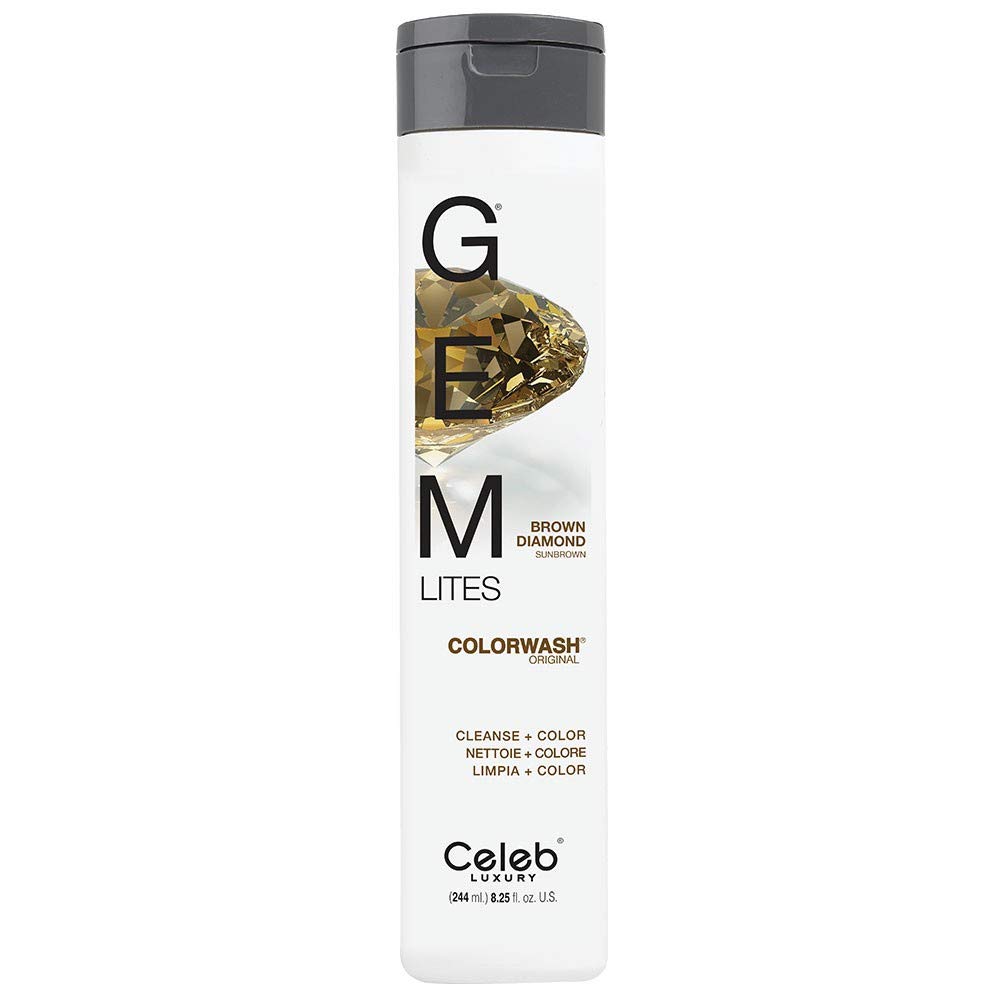 Celeb Luxury Gem Lites Semi Permanent Colourwash Shampoo Brown - Brown Diamond 240ml