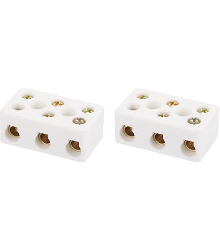 uxcell 2 Way 16A Ceramics Terminal Blocks High Temp Porcelain