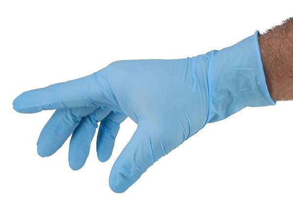 SAFEGUARD NITRILE DISPOSABLE GLOVES, POWDER FREE, FOOD GRADE GLOVES, (SYNCHKG082507), BOX, LARGE (100 COUNT)