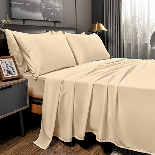 UNILIBRA 6 Pieces Super Soft Premium Queen Bed Sheet Set, 1800 Thread