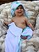 Bamboo Hooded Baby Bath Towel & Washcloth Set, For Infant to Toddler Boys and Girls, Land of the Wee