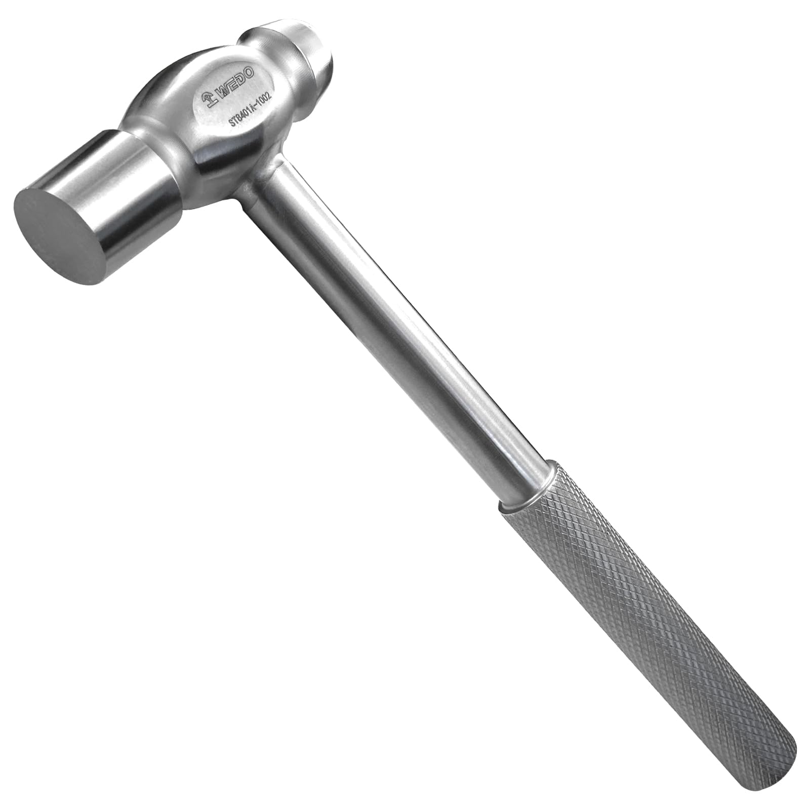 WEDO Stainless Steel Ball Pein Hammer 340g(12oz), Engineer's Hammer with Non-Slip Handle, Ball Peen Hammer, Length 220mm, Die-Forged, Rust Proof, Corrosion Resistant, Rust Proof