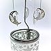 Moon and Stars Spinning Lighted Candle Holder - Silver Metal Rotating Spinning Moon Stars and Fairies - Candlespinner with Tealight - Scandinavian Designs - 6.25