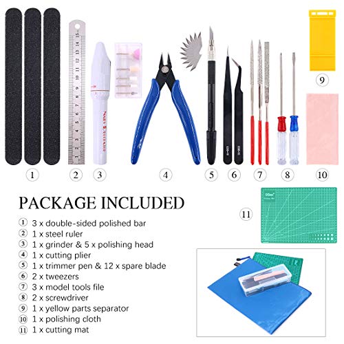 image for Keadic 29Pcs Gundam Modeler Basic Tools Craft Set with a Plastic Case 