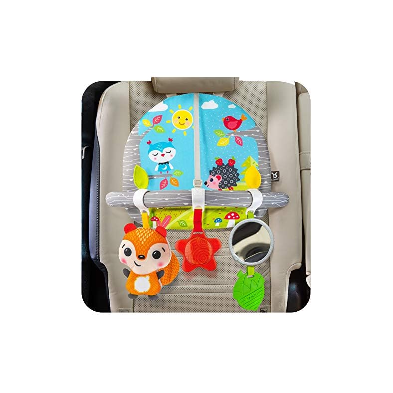 Car Seat Toys For Babies – Double Sided Rear Facing Carseat Toy With Baby Mirror For Infants Girls And Boys 0+ Month by…