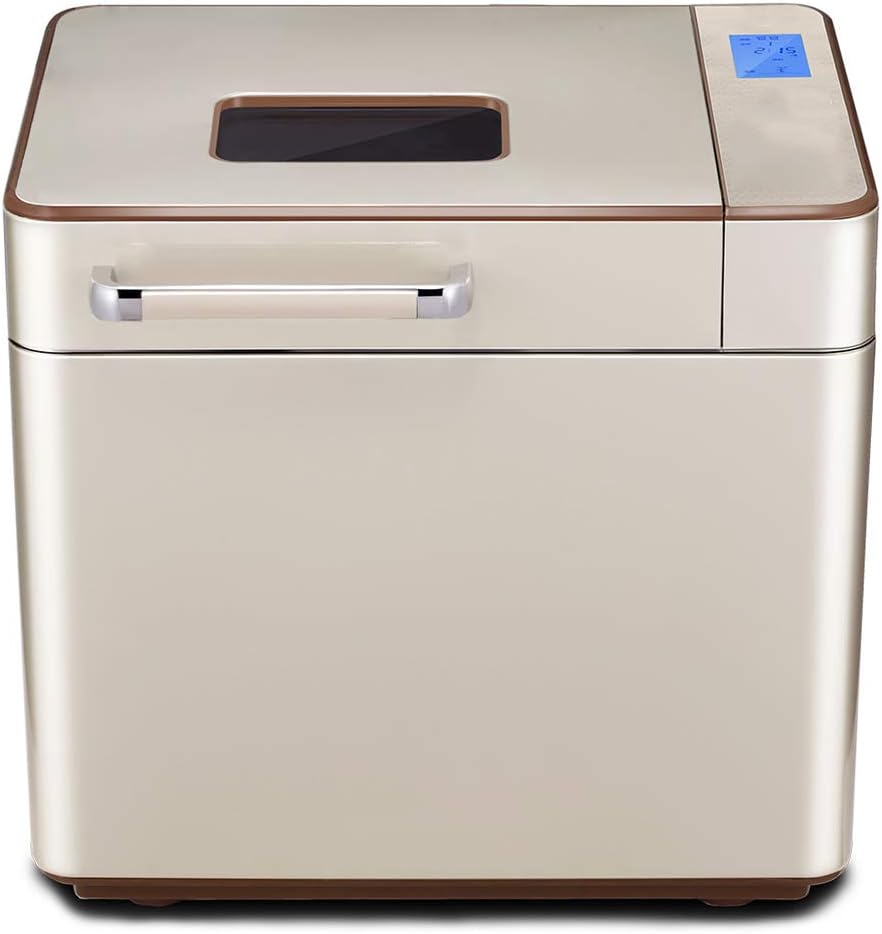 MDEOH Bread Machine Home Automatic Noodle Fermentation Noodle Machine Small Yogurt Cake Baking Steamed Bread Mixer 3 Kinds of Shell Color 25 Kinds of Menu Bread Machine 800W, Gold