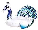 Hoovy Peacock Floats for Kids & Adults | Jumbo Pool Floats for Summer & Beach Party | Giant Animal Lounge Toys for Pools, Lakes, Ocean & Outdoor Use | Stable Boat Floaties for Adult & Baby Lounge