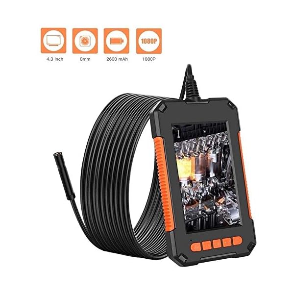 Endoskopkamera Tragbares Handheld Industrial Endoskop Wasserdichte 8mm Objektiv 4,3-Zoll-LCD-Display-Bildschirm 1920… – Bild 5