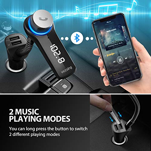 2 VicTsing+Bluetooth+FM+Transmitter+Hands+Free