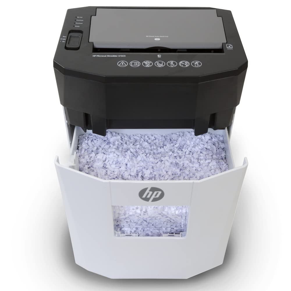 HP - Paper Shredder Micro Cut, 80-Sheet Auto