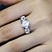 Clearance! WILLTOO Jewelry Fashion Forever Classic Flowers with Tiny Zircon Engagement Wedding Band Ring (Silver, US 6)