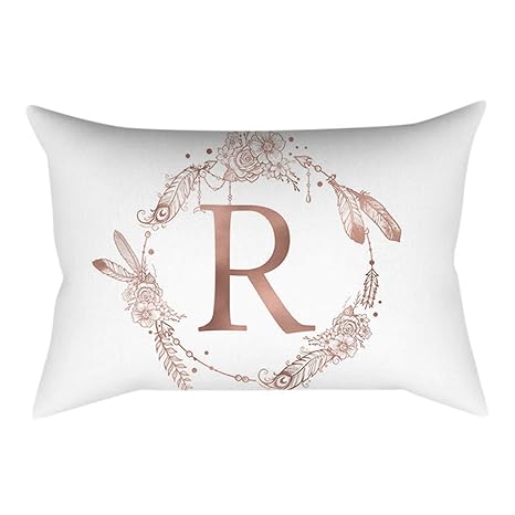 Skang 30x50cm Cushion Covers Kids Room Decoration Letter Rose