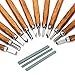 VIENNAGE 12 Set SK5 Carbon Steel Wood Carving Tools Knife Kit - Kids & Beginners with Reusable pouch (12 SET)