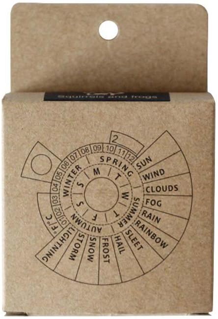 JUNDA Weather Temperature Wooden Rubber Stamps for DIY Scrapbook DIY Photo Album Cards,Pack of 2