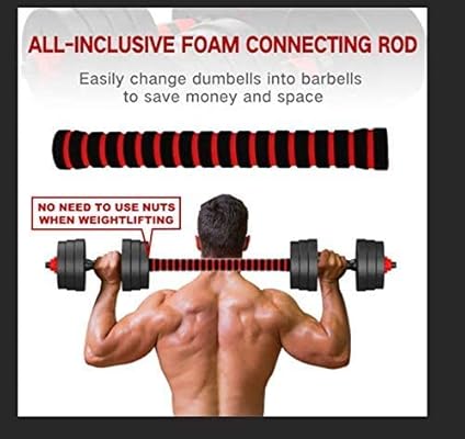 amazonbasics adjustable barbell lifting dumbells