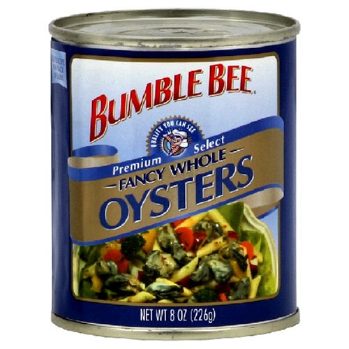 BUMBLE BEE OYSTERS WHOLE NET WT 8 OZ
