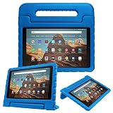 Fintie Case for All-New Amazon Fire HD 10 (Compatible with 7th and 9th Generations, 2017 and 2019 Releases) - Kiddie Series Shock Proof Light Weight Convertible Handle Stand Kids Friendly Cover, Blue