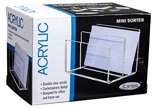 Kantek Acrylic Mini Sorter, 6-Inch Wide x 3.8-Inch Deep x 3.9-Inch High, Clear (AD50)