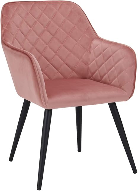 Duhome 8058 Dining Room Chair Fabric Velvet Choice Of Colours Retro Design Armchair Chair With Backrest Metal Legs Amazon De Kuche Haushalt