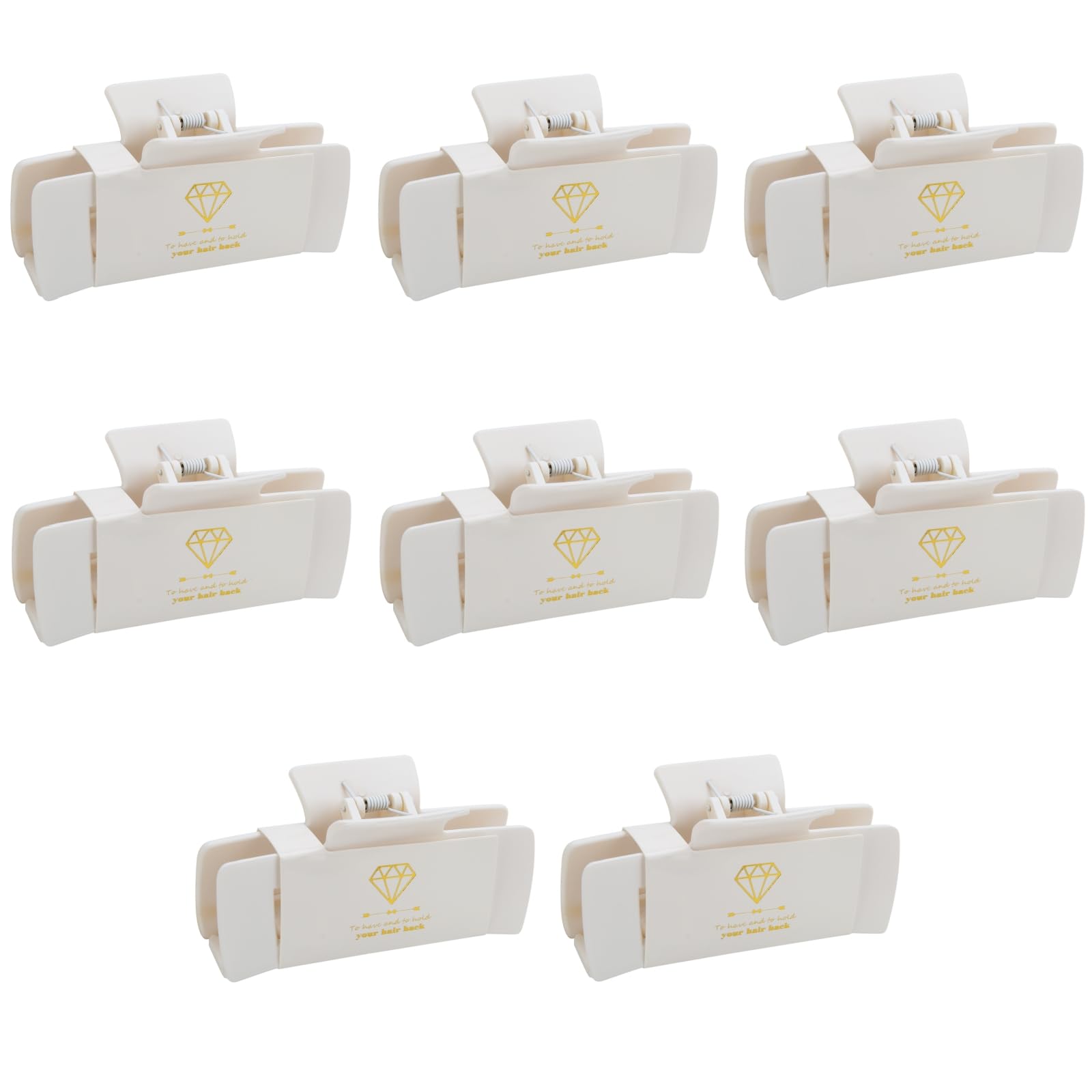 Photo 1 of Loanzeg 8pcs Bridesmaid Proposal Gifts 4.1 Inch Square Set of 8 Bachelorette Hair Claw Clips ideas Bridal Shower Gift for Wedding Party Favors (White)