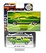 1966 Ford Mustang Shelby GT350 Green with Yellow Stripes BFGoodrich Vintage Ad Cars Hobby Exclusive 1/64 Diecast Model Car by Greenlight 30060