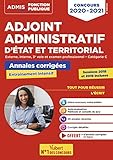 Adjoint administratif d'état et territorial concours 2020-2021 (Admis fonction pub entraine) by 