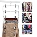 DOIOWN 6 Tier Skirt Hangers Pants Hangers Closet Organizer Stainless Steel Fold up Space Saving Hangers (2-Pieces)