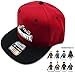 Fortnite Battle Royale Unisex Adjustable Hats with Minifigure Hip Hop Baseball Caps for Boys Girls (Fortnite Hat/Cap, Black/Red)