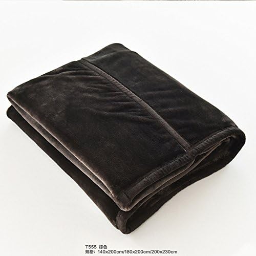 Modern Minimalist style Solid Color Thickened Polyester Super soft Blankets-B 140x200cm(55x79inch)