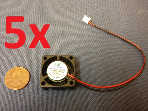 5x GDT Mini Cooler 12v 2pin 2510 25x25x10mm Dc Cooling Fan Micro Brushless C7
