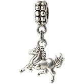 J&amp;M Dangle Horse Charm Bead for Bracelets