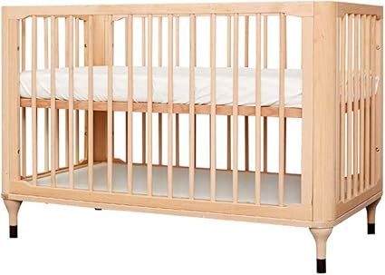 Vbarv Lit Bebe Lit De Couture En Bois Massif Lit De Bebe Nouveau Ne En Bois Non Peint Lit Multifonctionnel A 6 Vitesses Reglable En Hauteur Lit Enfant Convertible Avec Matelas Amazon Fr Cuisine