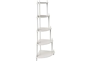 FRENCHI FURNITURE Frenchi Home Furnishing 5-Tier Corner Stand, White