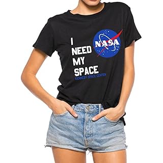 Nlife Women Fashion I Need My Space Shirt NASA Shirt Women NASA T Shirt Short Sleeve Tee