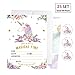 EXIJA 25 Pack Glitter Unicorn Invitations with 25 Envelopes and 40 Unicorn Stickers, Unicorn Party Supplies, Unicorn Party Invitations for Girls Birthday
