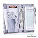 Sonic Server 5x8 Marble Server Book Organizer with Magnetic Pockets, Zipper Pouch & Pen Holder for Waitress Waiter Waitstaff | Fits Apron Holds Guest Checks Money Receipts Order Pad (Black)