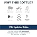 2 Pack (1liter/33ounces each) Sports Water Bottles by Survivor Filter. Tritan Material, Eco-Friendly, Leak Proof, Flip Top Lid, Wrist Straps and Hydration Reminder. For Cycling, Gym and Outdoors.