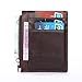 Dinghao RFID Front Pocket Wallet Card Holder for Men Leather Coin Case Zip Purse
