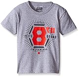 Star Wars Boys' T-Shirt, Grey Logo, 7