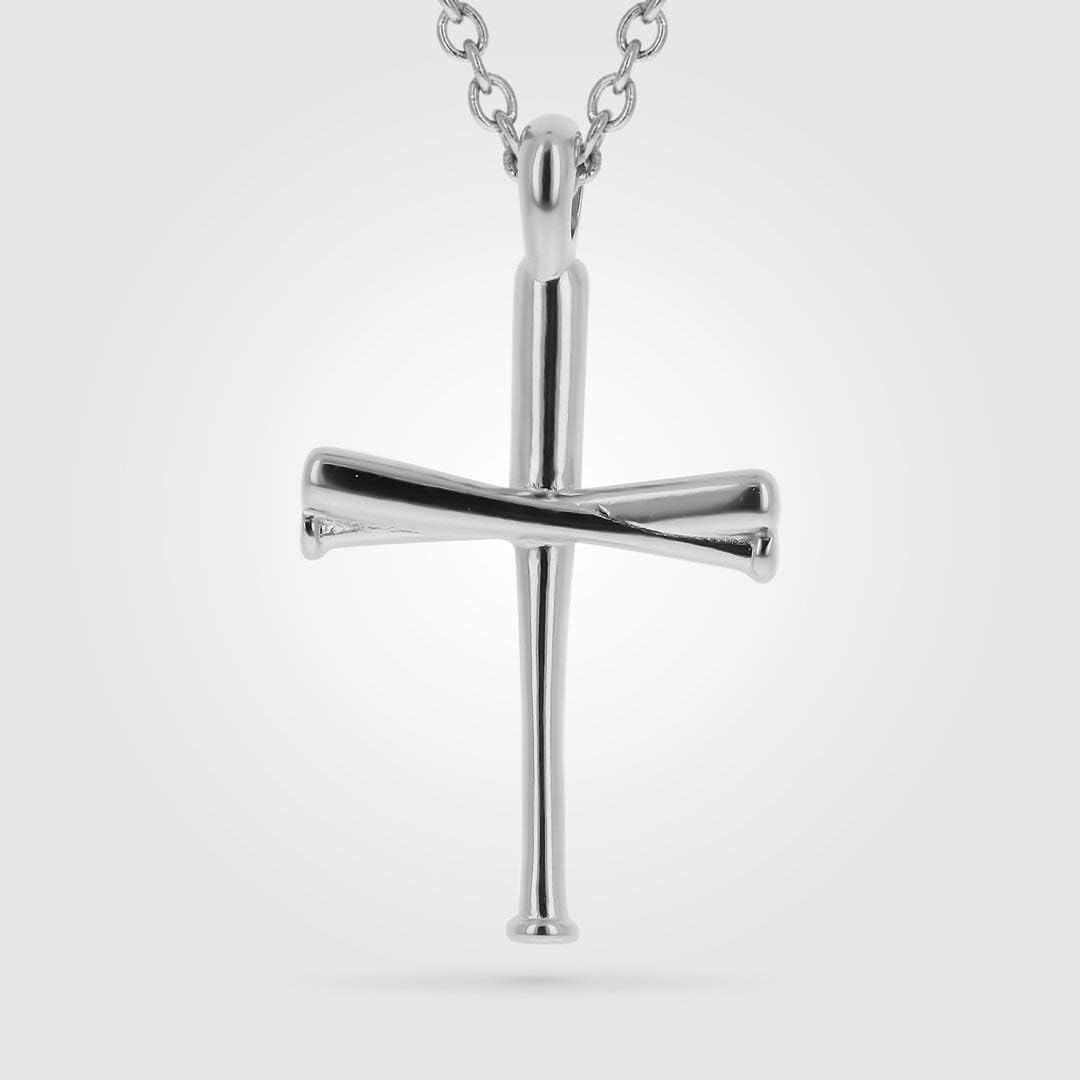 RMOYI Cross Necklace Baseball Bats Athletes Cross Pendant Chain,Sport