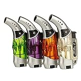 GuangFa Professional Mini 863 Butane Torch Color Random Ever Chef Creme Brulee Windproof Refillable Gas Butane Steel Adjustable Flame 1300°C/2500°F Cigar Light BBQ Welding Kitchen Cooking Pack of 1