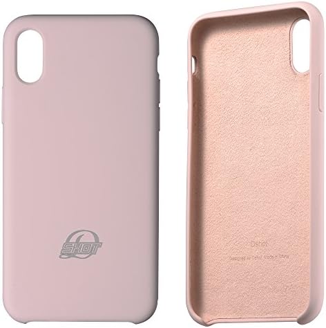 iPhone X case,iPhone 10 Shockproof Case, Liquid Silicone Gel Rubber Slim Fit Soft Mobile Phone Case with Microfiber Cloth Lining Cushion for Apple iPhone X iPhone 10 (M1-Pink)
