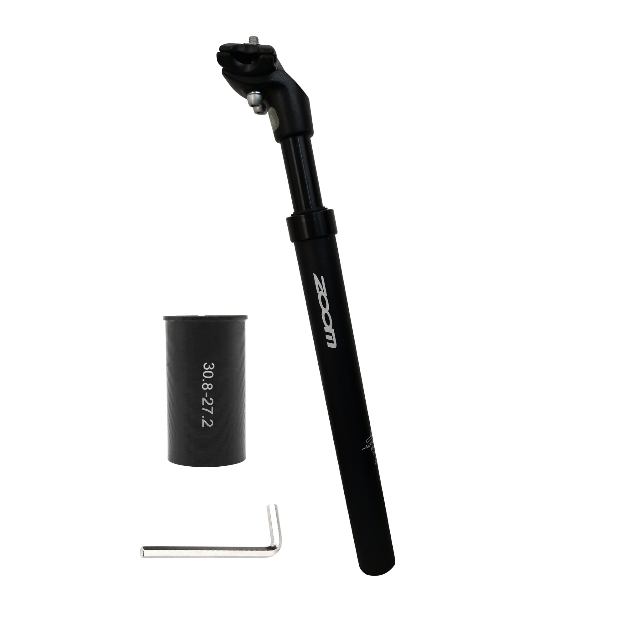 JaneEyre Aluminium Suspension Seat Post, Diameter 30.8 mm, Length 350 mm, Versatile Bike Type, Black