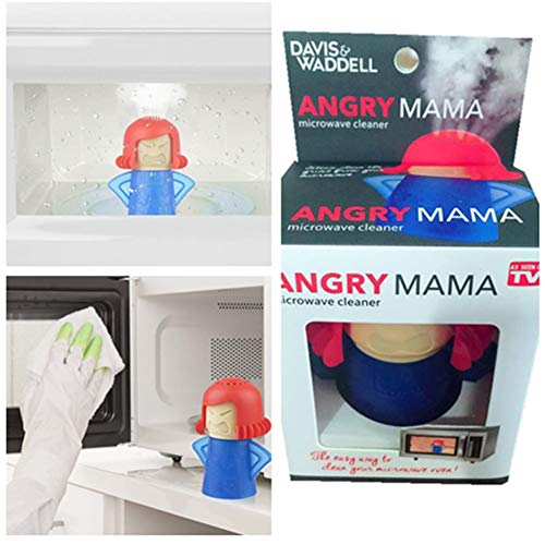 AISIBO Microwave Cleaner Steam Angry-mama Easily Cleans the Crud In Minutes Microwave Oven Steam Cleans and Disinfects With Vinegar and Water for Home Office Kitchens (Blue) - Thumbnail 4