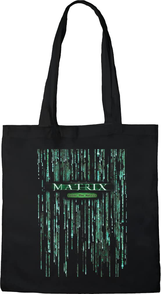cotton division MATRIX TOTE BAG ENTER THE, REFERENCE: BWMATRXBB004, BLACK, 38 X 40 CM, Black, One Size, Utility