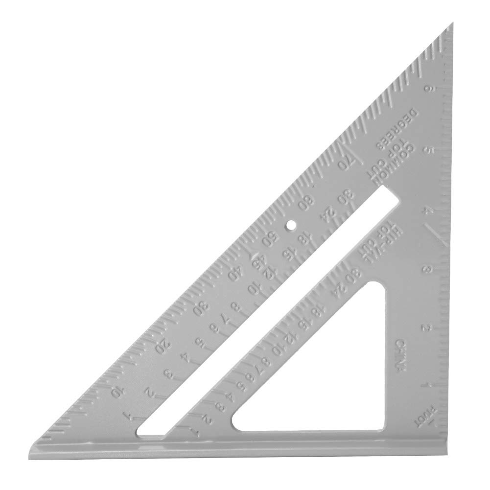 7 Inch Aluminum Alloy Triangle Ruler Set 90° & 45° Drafting Ruler, Precision Layout Tool for Woodworking, Engineering, Carpentry, and Measuring
