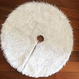 christmas tree decorations in white and gold