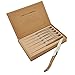 FLYINGCOLORS Laguiole Steak Knife Set. Stainless Steel, Rubber Wood Handles, Gift Box, 6 Pieces
